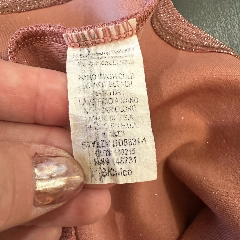 BLUE BLUSH Los Angeles Rose Gold Blush Pink Sparkle Mini Dress Size Small - Picture 7 of 7